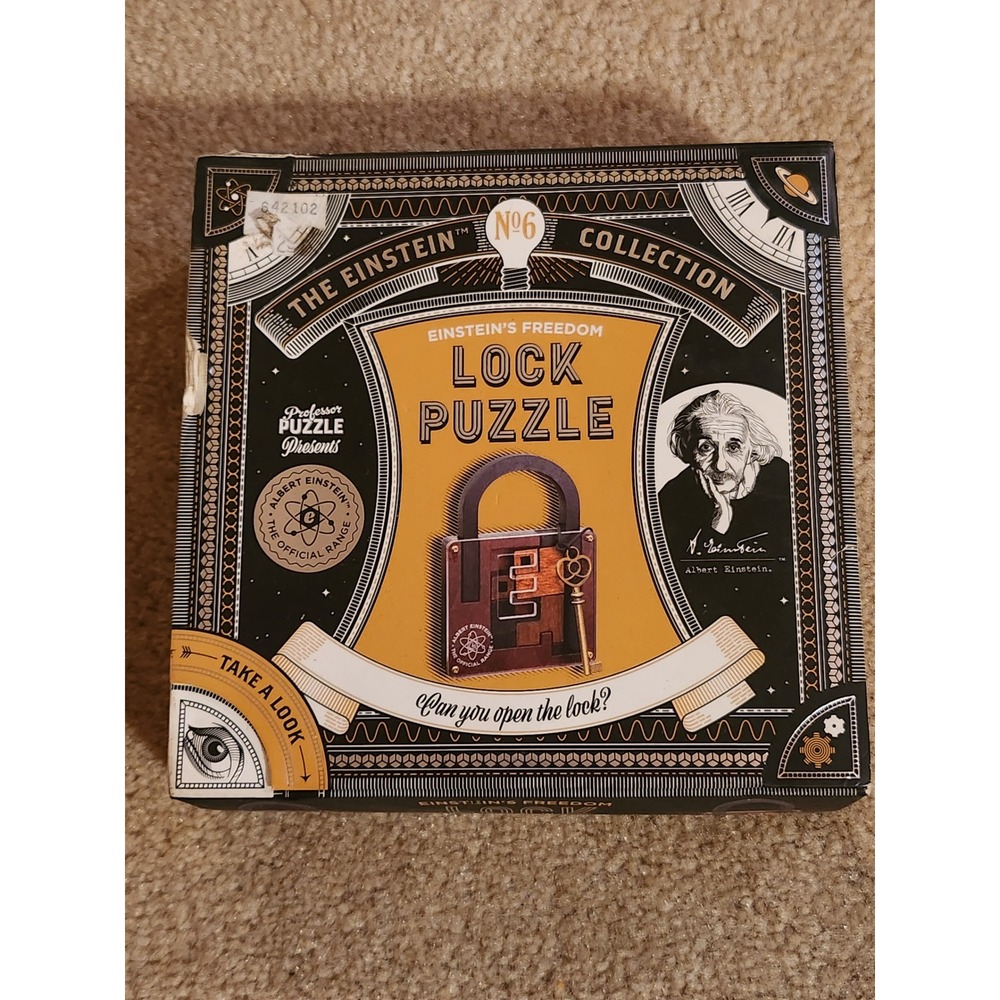 Professor Puzzle Einstein Collection No 6 Einstein's Freedom Lock Puzzle Wooden